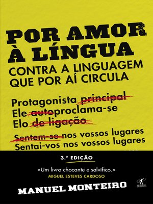 cover image of Por amor à língua